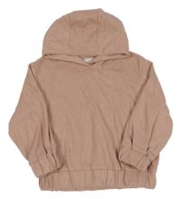 Růžová úpletová mikina s kapucí Primark