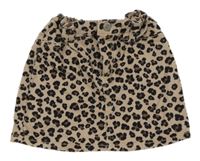 Béžovo-černá riflová sukně s leopardím vzorem H&M
