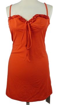 Nové - Dámské červené minišaty s volánky zn. Sister Party 