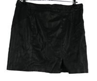 Dámská černá koženková minisukně Topshop