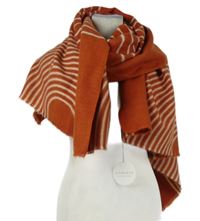 Nové - Dámská cihlová vzorovaná teplá šála Diana&Co