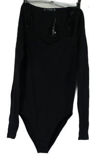 Nové - Dámské černé žebrované body Dunnes 