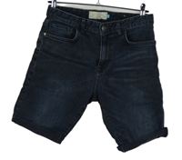 Pánské tmavomodré slim riflové kraťasy Next 