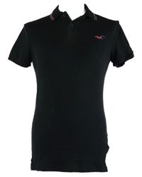 Pánské černé polo tričko Hollister 