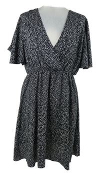 Dámské černo-bílé vzorované šaty Shein 