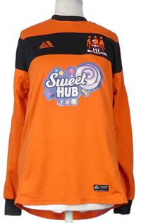 Pánský oranžový fotbalový dres s erbem a číslem 