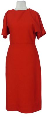 Dámské červené midi šaty Warehouse 