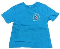 Azurové tričko s potiskem River Island
