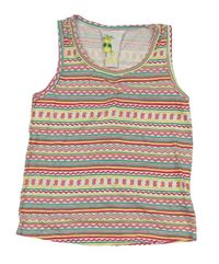 Barevný vzorovaný crop top Y.d.