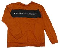 Oranžovo-černá mikina s nápisem Name it