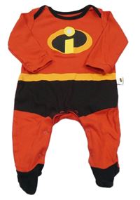 Červeno-černý overal s potiskem Disney