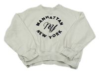 Bílí oversize mikina s nápisem Zara