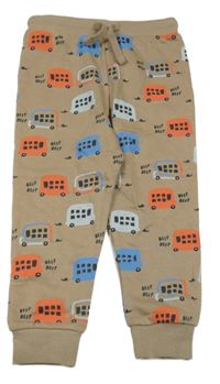 Hnědé tepláky s auty M&S