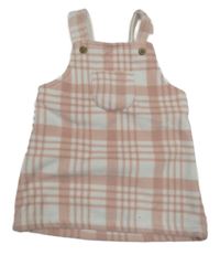 Růžovo-bílé kostkované fleecové šaty George