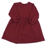 Vínové teplákové šaty H&M