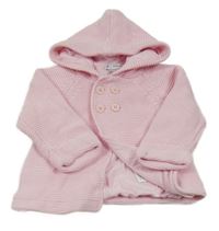 Světlerůžový podšitý propínací svetr s kapucí La Redoute