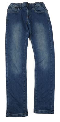 Tmavomodré teplákové skinny rifle C&A