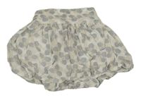 Bílo-béžovo-černá vzorovaná plátěná sukně Obaibi