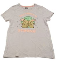 Světlerůžové tričko s yodou Primark