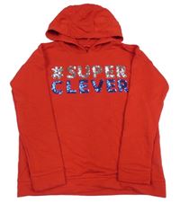 Červené mikina s flitrovaným nápisem S. Oliver