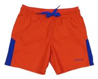 Červeno-modré sportovní funkční kraťasy KIPSTA Decathlon