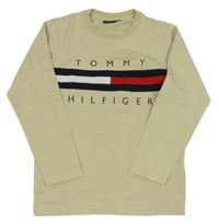Béžové triko s logem Tommy Hilfiger