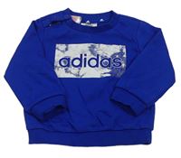 Cobaltově modrá mikina Adidas
