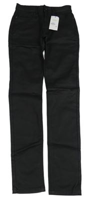 Nové - Černé potažené skinny rifle Denim Co.