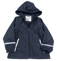 Tmavomodrá nepromokavá jarní bunda s kapucí Lupilu