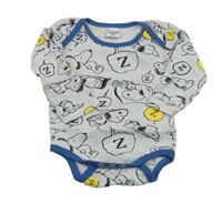 Šedé body se Snoopym a modrým lemem
