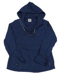 Tmavomodrá lehká mikina s kapucí 