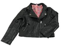 Černá koženková crop bunda Kiki&Koko