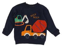 Tmavomodrá mikina s bagrem Nutmeg