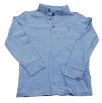 Světlemodré melírované polo triko George