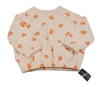 Nové -Světlerůžová mikina s jahodami Dunnes