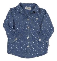 Tmavomodrá melírovaná košile s hvězdami Ergee