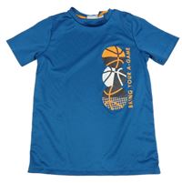 Modré sportovní tričko s míči Crane