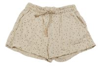 Béžové puntíkaté teplákové kraťasy H&M