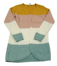 Barevný pruhovaný svetrový cardigan Yigga 