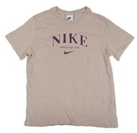 Pudrové tričko s nápisem Nike
