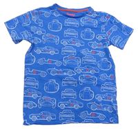 Modré pyžamové tričko s auty M&S