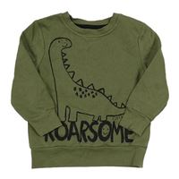 Khaki mikina s dinosaurem George
