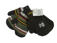 Nové - 2set - kávové + pruhované pletené palcové rukavice Primark
