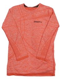 Oranžové melírované funkční triko Craft