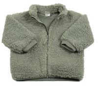 Šedá huňatá podšitá bunda H&M