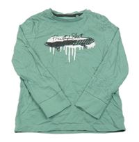 Zelené triko se skatem C&A