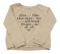 Starorůžová mikina s nápisem H&M