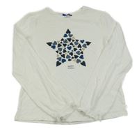 Bílé triko s hvězdičkami Okaidi