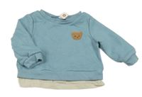 Světlemodro-bílá mikina s medvídkem Cozy Pixies