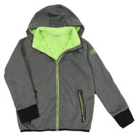 Šedá softshellová bunda s kapucí Yigga 